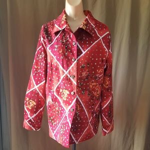 Women's REDD Jeans Sequined Jacket sz 14